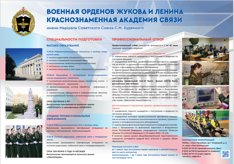 Информация для поступления.